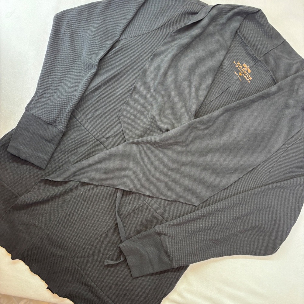 Warrior by Danica Patrick Black Waffle Knit Cardigan Duster‎ 1X
